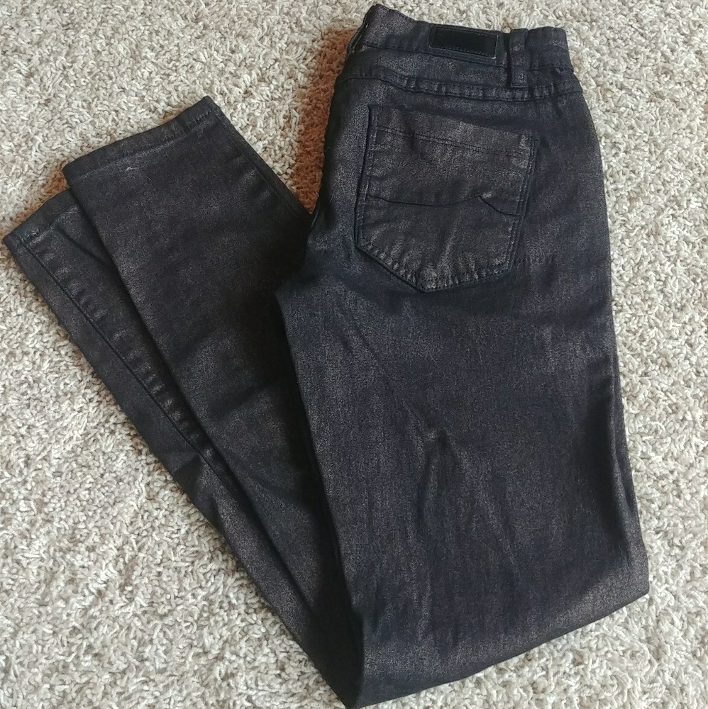 Bronze Shimmer Buffalo Jeans.